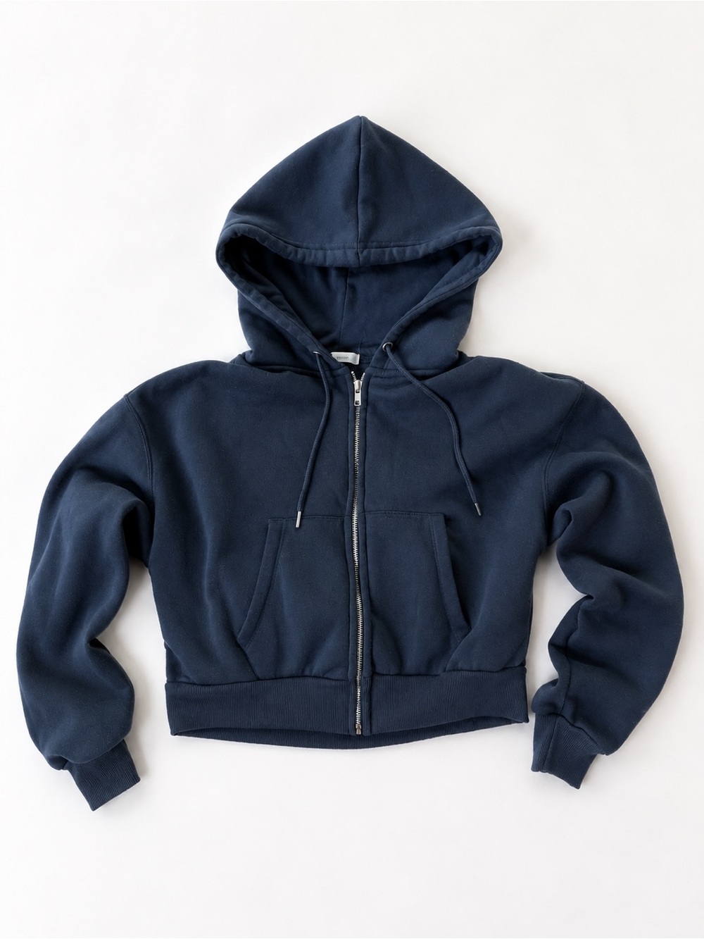 Women's Navy Full-Zip Hooded Sweatshirt